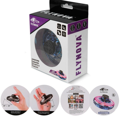 Mini Fingertip Gyro Interactive Decompression Toy Drone LED UFO Type Flying Helicopter Spinner Toy Kids PureLittleBloom.Co