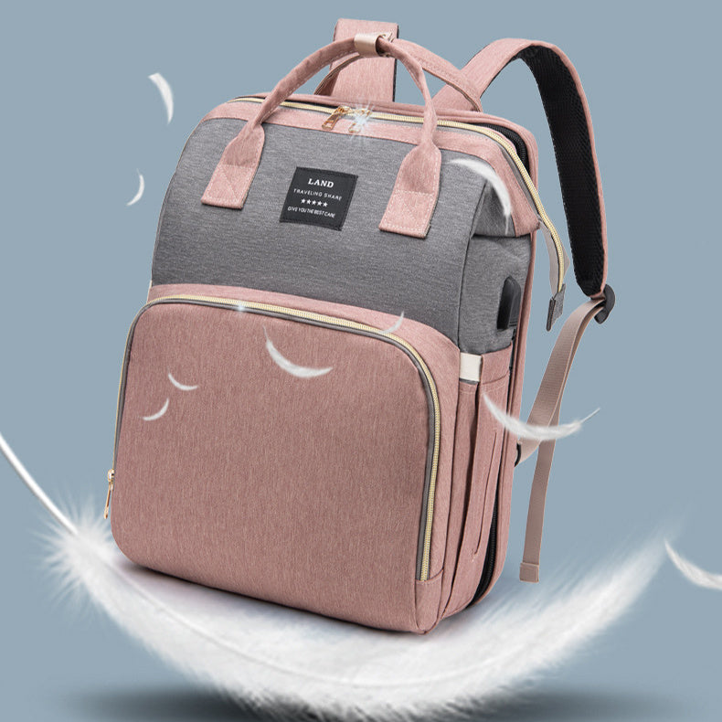 New Mummy Baby Crib Backpack Large Capacity Out Milk Insulated Bag Women PureLittleBloom.Co