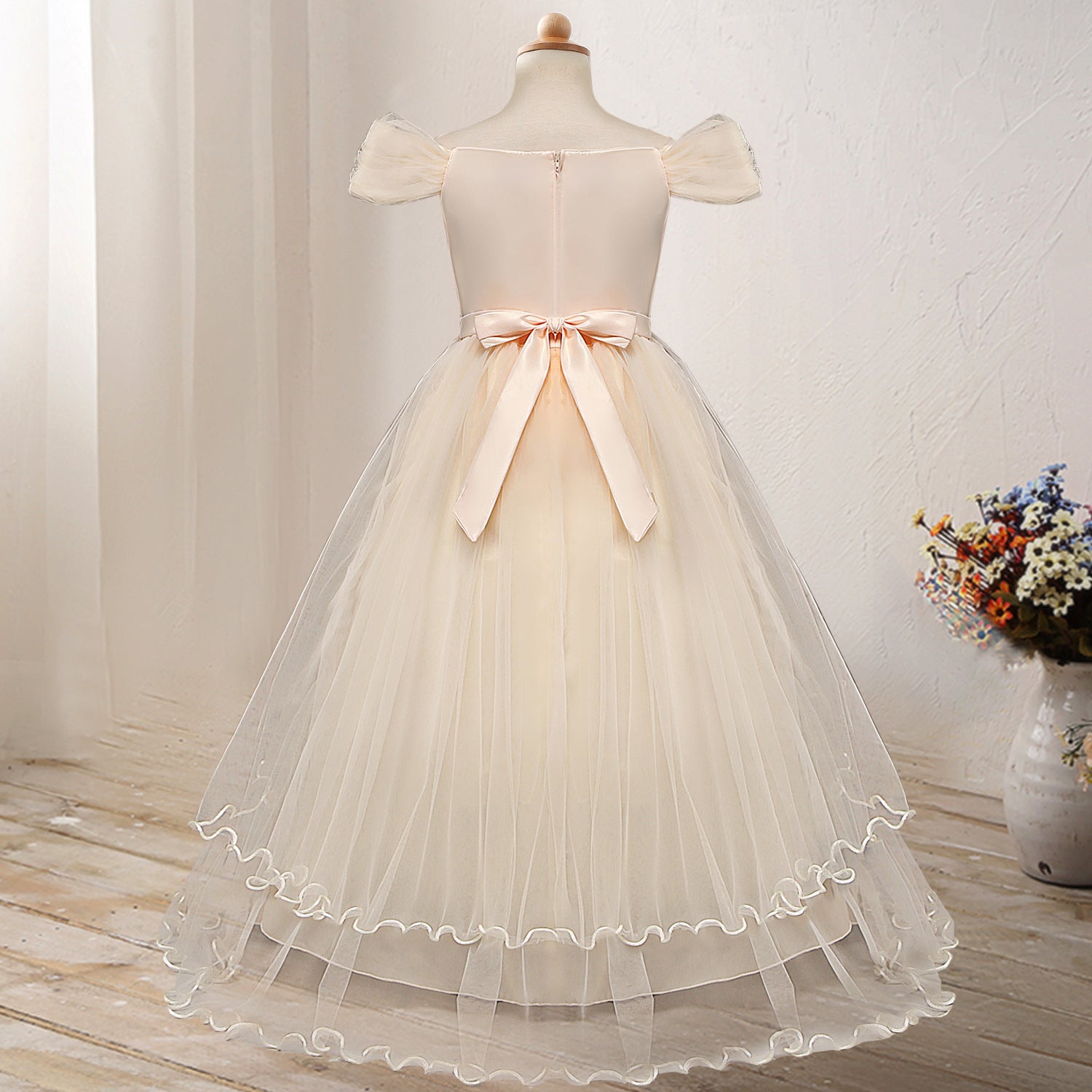 One-shoulder Princess Flower Dress Costume PureLittleBloom.Co