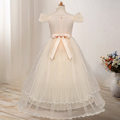 One-shoulder Princess Flower Dress Costume PureLittleBloom.Co