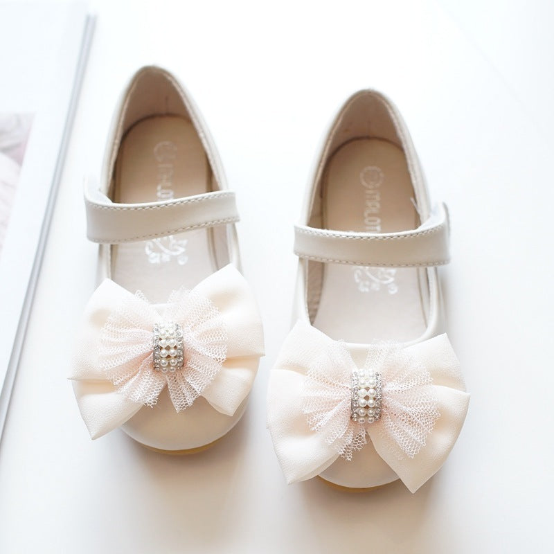 New Princess Casual Flat Rhinestone Dress Flower Girl Shoes PureLittleBloom.Co