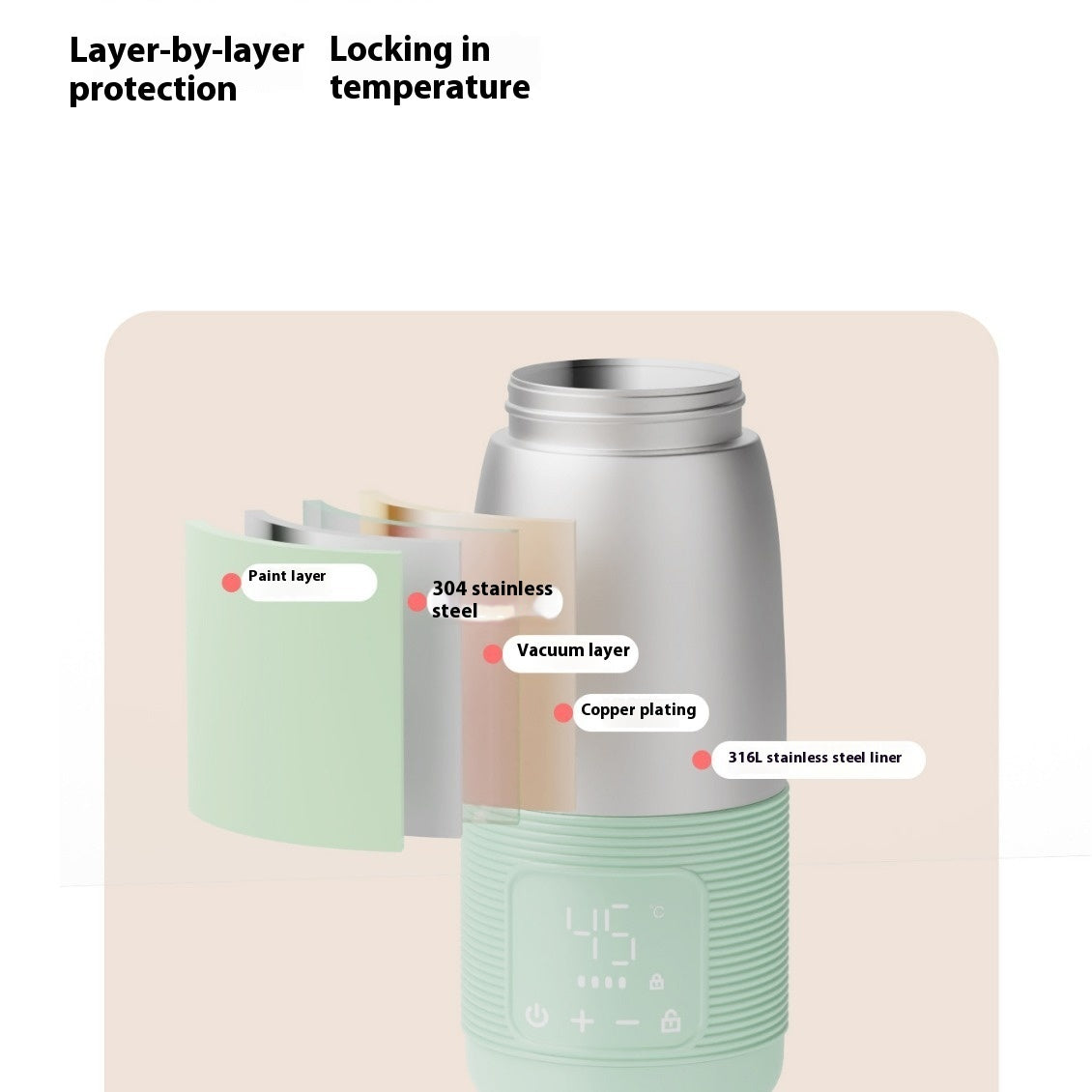 Wireless Portable Milk Modulator Thermal Cup Kettle PureLittleBloom.Co