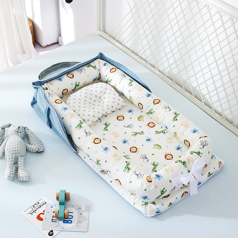 Baby Removable And Washable Bed Crib Portable Crib Travel Bed For Children Infant Kids Cotton Cradle PureLittleBloom.Co