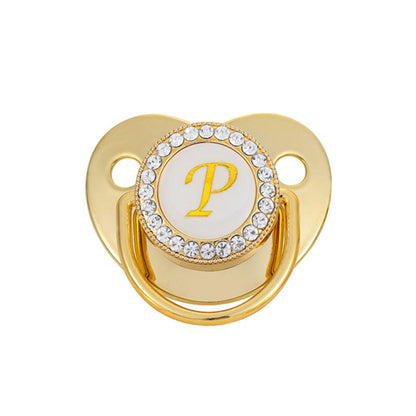 Baby Gold 26 Letter Soothing Pacifier PureLittleBloom.Co