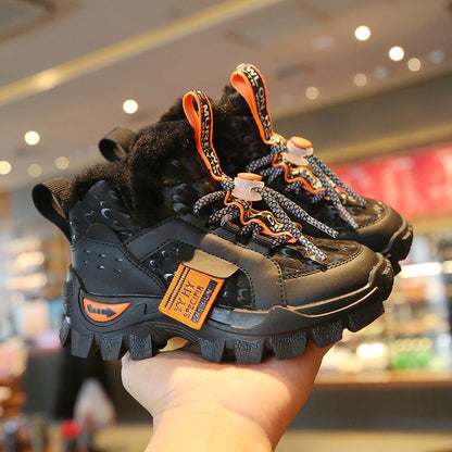 Fashionable And Simple Children's Fur One Thickened Snow Boots PureLittleBloom.Co