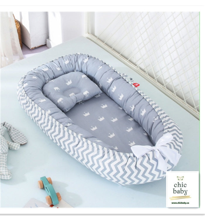 Baby Removable And Washable Bed Crib Portable Crib Travel Bed For Children Infant Kids Cotton Cradle PureLittleBloom.Co