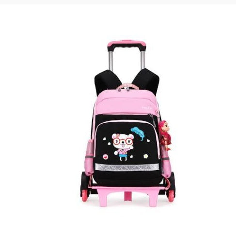 Korean Detachable Trolley  Bag For Elementary School Students PureLittleBloom.Co