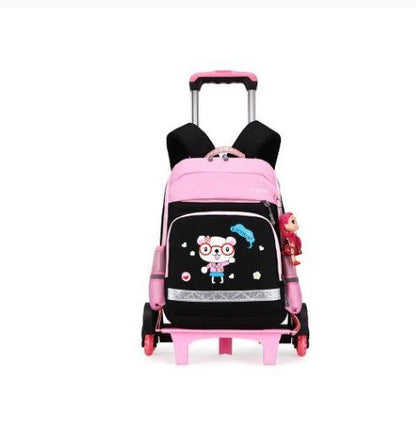 Korean Detachable Trolley  Bag For Elementary School Students PureLittleBloom.Co