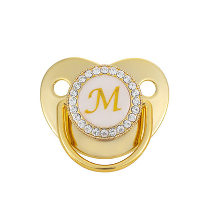 Baby Gold 26 Letter Soothing Pacifier PureLittleBloom.Co