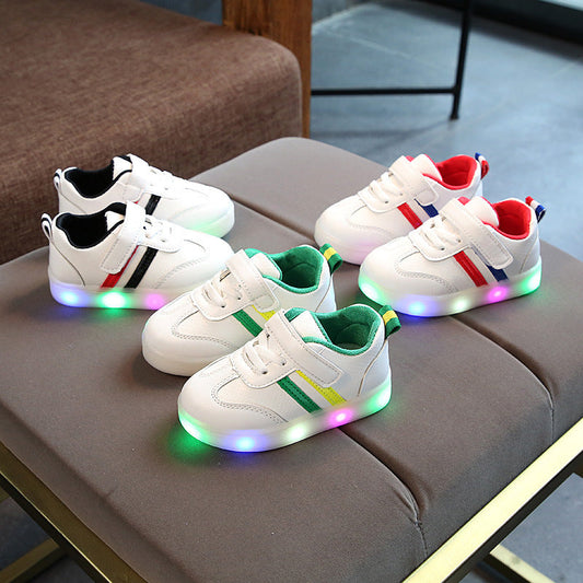 Kimmy White LED Sneakers Shoes PureLittleBloom.Co