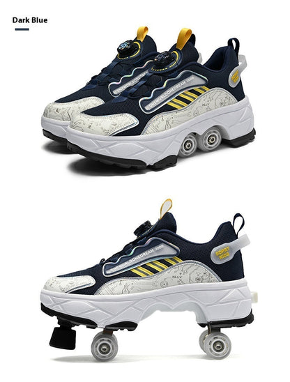 Children's Skates Four-wheel Invisible Deformation PureLittleBloom.Co
