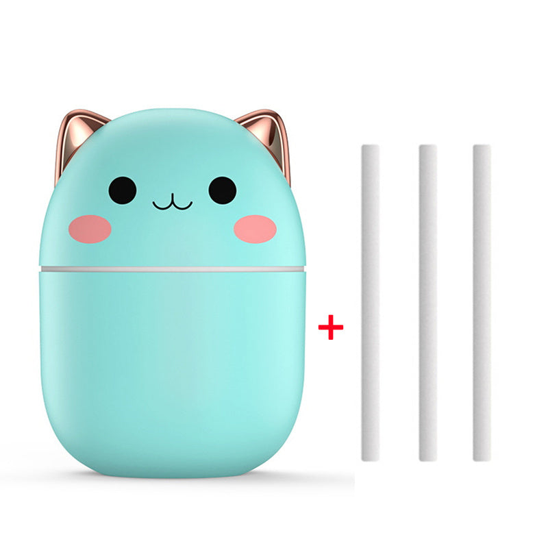 Air Humidifier Cute Cat Ultra-Silent USB Office Household Bedroom Car Aromatherapy Air Purifier With Led Cool Mist Spray PureLittleBloom.Co