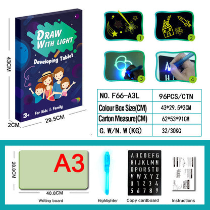 Educational Toy Drawing Pad 3D Magic 8 Light Effects Puzzle Board Sketchpad PureLittleBloom.Co