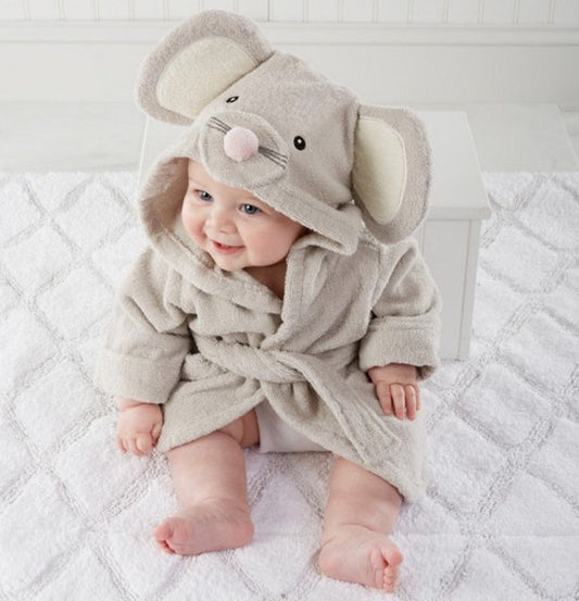 Cartoon Cute Animal Modeling Baby Bath Towels Baby Bathrobes Cotton Children's Bathrobes Baby Hooded PureLittleBloom.Co