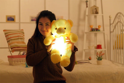 Creative Light Up LED Teddy Bear Stuffed Animals Plush Toy Colorful Glowing Christmas Gift For Kids Pillow PureLittleBloom.Co