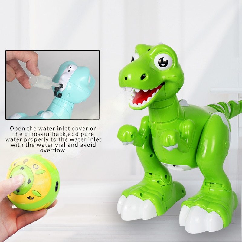 RC Dinosaur Intelligent Electronic Spray Music Dance 2-Colors Remote Control Dragon Animal Robots Child's Toys For Kids Gift PureLittleBloom.Co