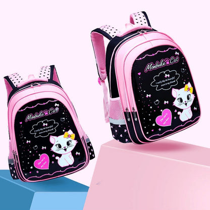 Kids School Cute Cat Print Backpack PureLittleBloom.Co