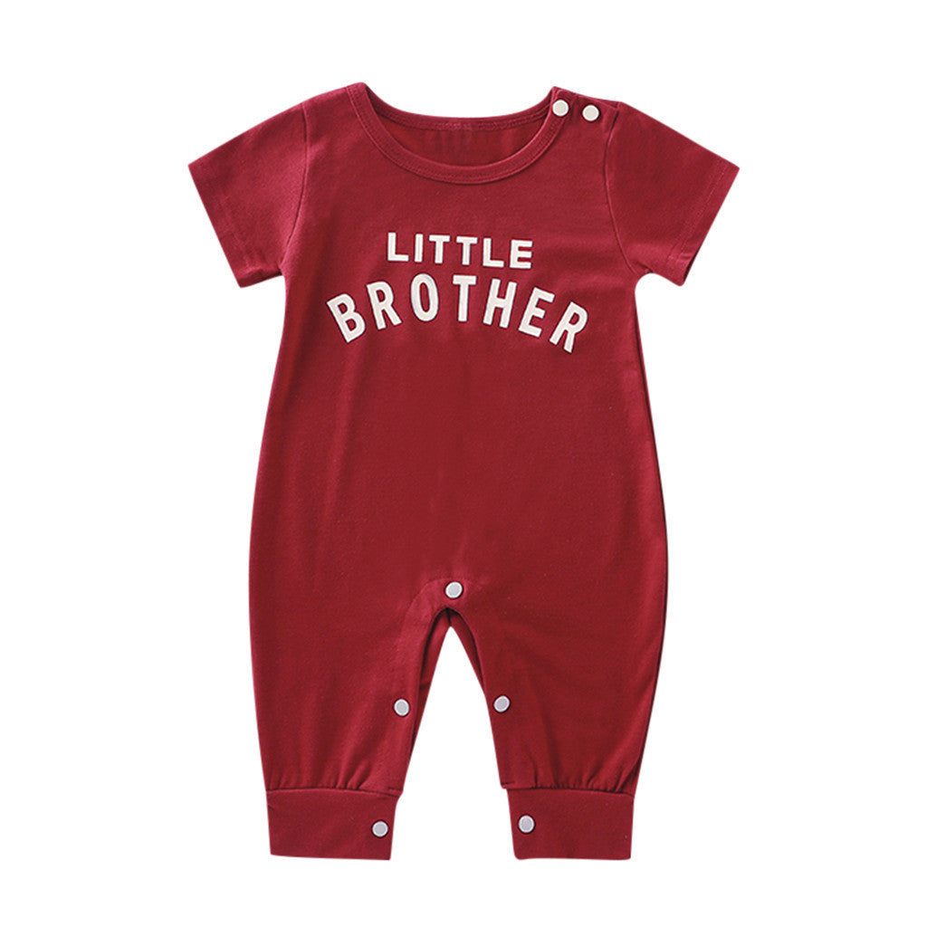 Male Alphabet Long Sleeved Romper Newborn Baby Jumpsuit Female Baby Casual Romper PureLittleBloom.Co