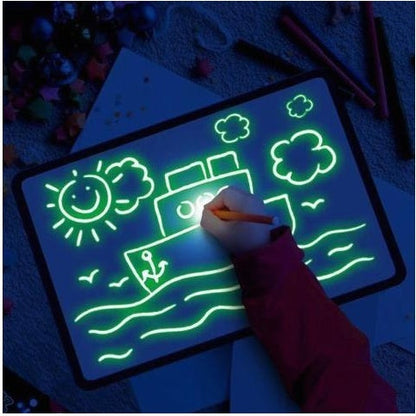Educational Toy Drawing Pad 3D Magic 8 Light Effects Puzzle Board Sketchpad PureLittleBloom.Co