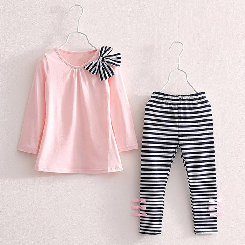 Children's printed long-sleeved casual suit PureLittleBloom.Co