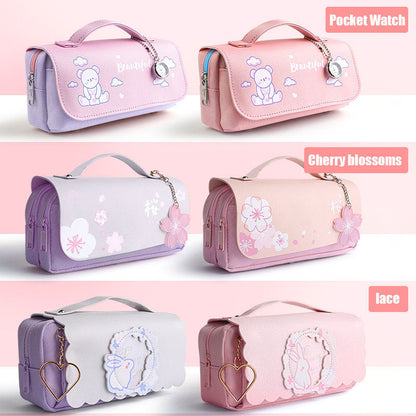 Decompression Pencil Bag Net Red Portable Pencil Bag Primary School Girl PureLittleBloom.Co
