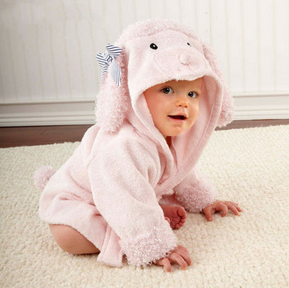 Cartoon Cute Animal Modeling Baby Bath Towels Baby Bathrobes Cotton Children's Bathrobes Baby Hooded PureLittleBloom.Co