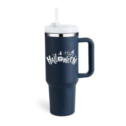 40 Oz Tumbler With Handle Straw Insulated, Stainless Steel Spill Proof Vacuum Coffee Cup Tumbler With Lid Tapered Mug Gifts For Valentine Lover Suitable For Car Gym Office Travel PureLittleBloom.Co