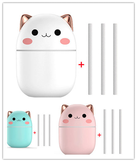 Air Humidifier Cute Cat Ultra-Silent USB Office Household Bedroom Car Aromatherapy Air Purifier With Led Cool Mist Spray PureLittleBloom.Co