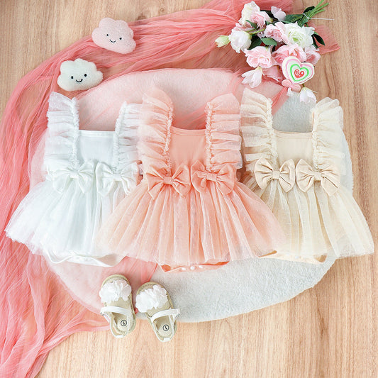 Jumpsuit Baby Net Skirt Princess Poris Dress Baby Skirt Baby Body Pants Jumpsuit PureLittleBloom.Co