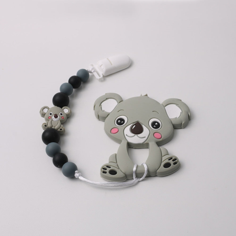 Silicone Koala Anti-drop Chain Teether Set PureLittleBloom.Co