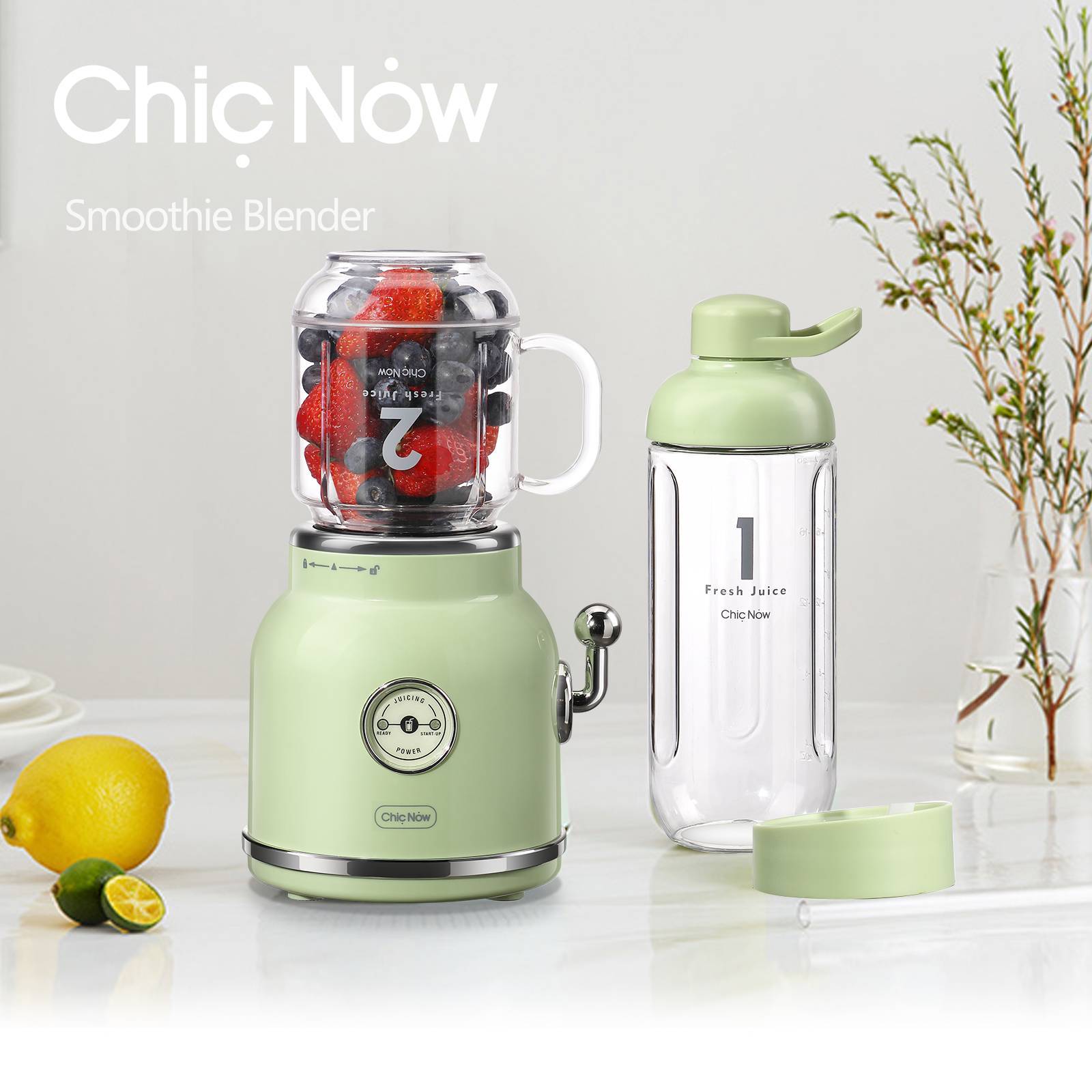 Personal Blender Maker For Shakes And Smoothies With 20.3 Oz Travel Cup And Lid PureLittleBloom.Co
