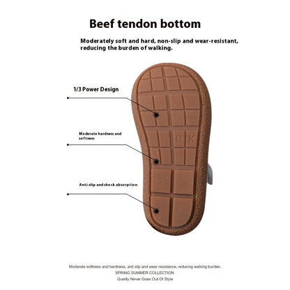Children's Small Leather Shoes Non-slip Soft Bottom Girl Cute Princess Cartoon Shoes PureLittleBloom.Co