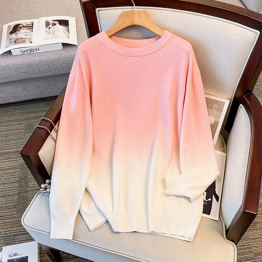 Loose Round Neck Pullover Plus Size Sweaters PureLittleBloom.Co