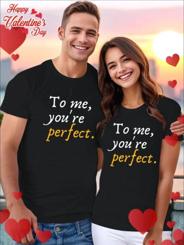 Love Valentine'S Day T-Shirt,   Couple T-Shirt, Couple Christmas, Fashion Casual T-Shirt, Short-Sleeved T-Shirt PureLittleBloom.Co