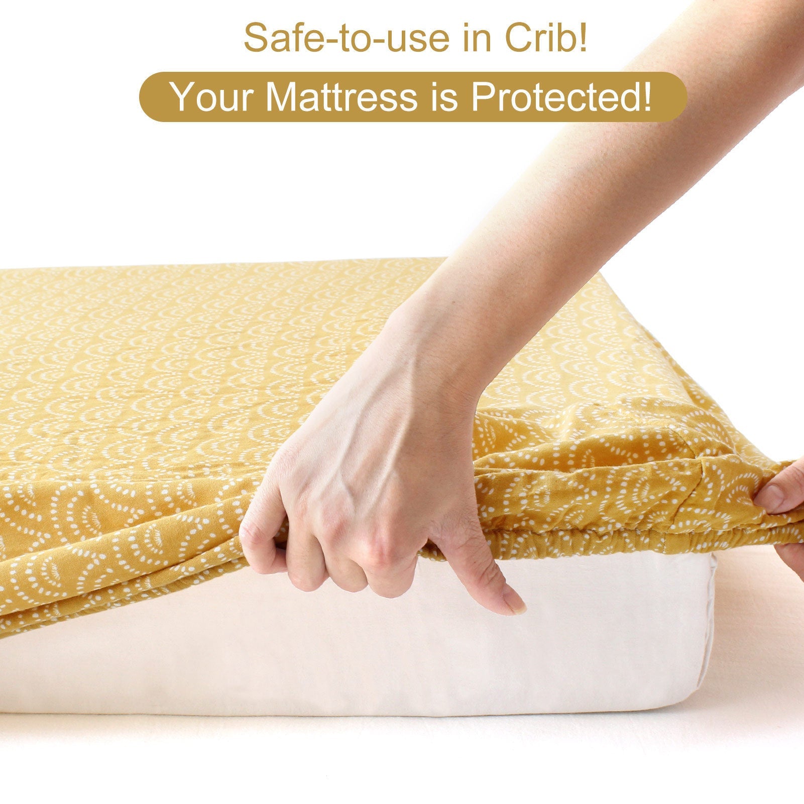 Cute All Over Print Baby Crib Fitted Sheet Set PureLittleBloom.Co