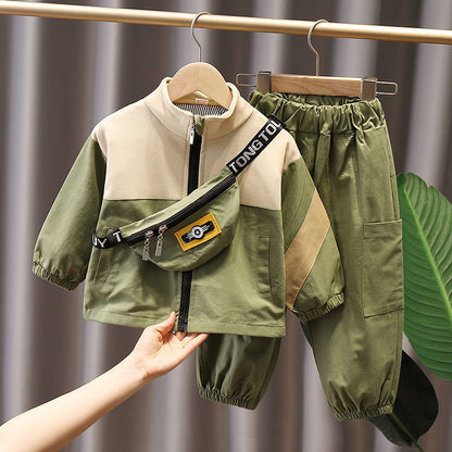 Two-piece Suit Of Handsome Children's Clothing PureLittleBloom.Co
