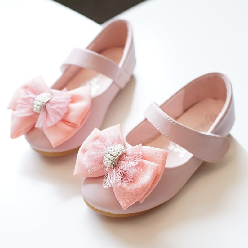 New Princess Casual Flat Rhinestone Dress Flower Girl Shoes PureLittleBloom.Co