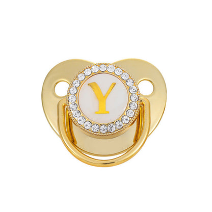 Baby Gold 26 Letter Soothing Pacifier PureLittleBloom.Co