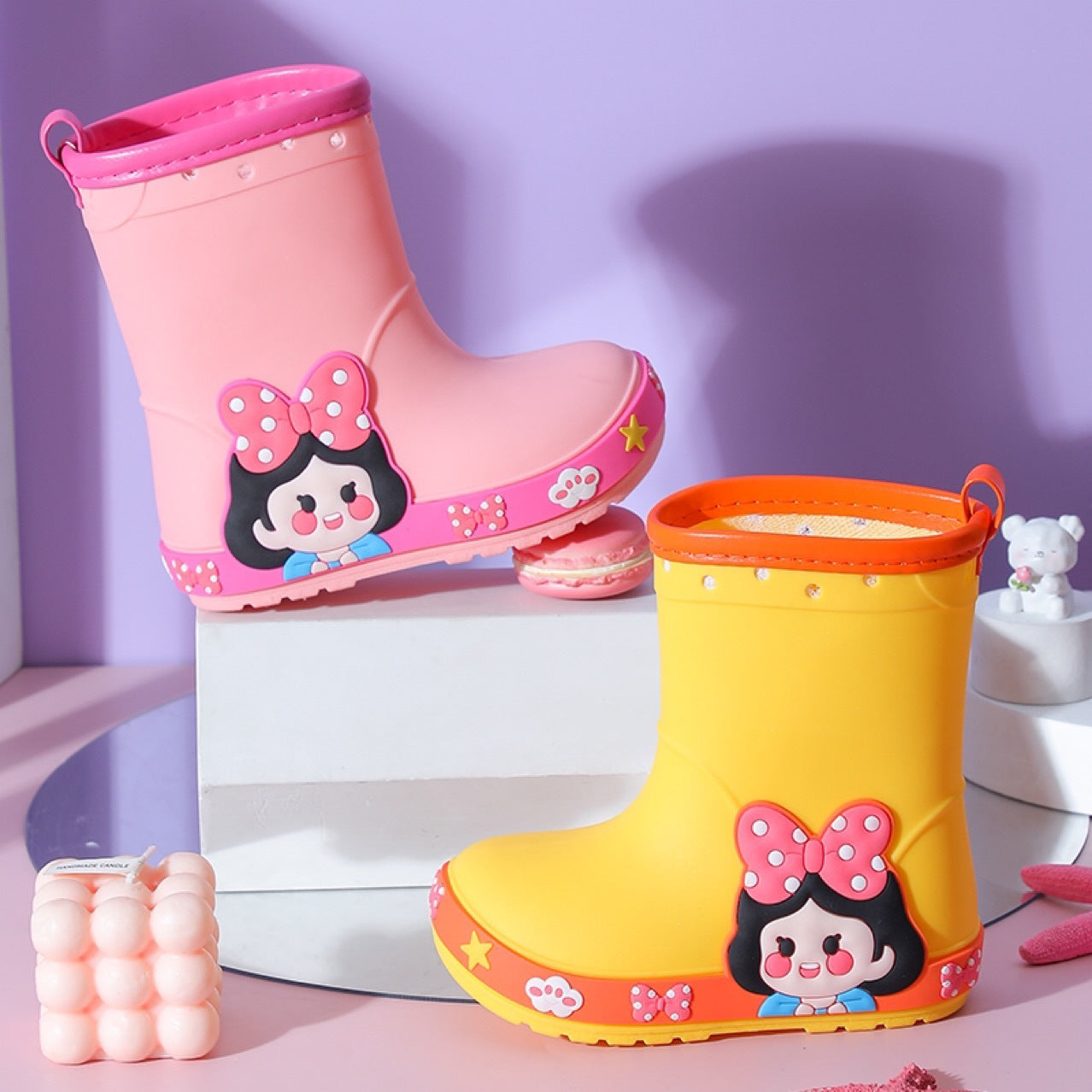 Girls' Kindergarten Non-slip Princess Rain Boots PureLittleBloom.Co