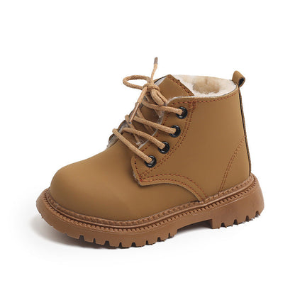 Big Cotton Boys' Fashion Martin Boots Side Zipper PureLittleBloom.Co