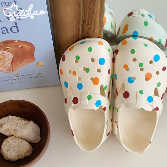 Cute Polka Dot Children's Toe Cap Sandals PureLittleBloom.Co