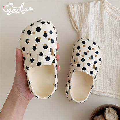 Cute Polka Dot Children's Toe Cap Sandals PureLittleBloom.Co