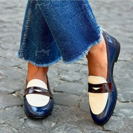 Round Toe Loafers Plus Size Assorted Colors Slip On Feet Ladies PureLittleBloom.Co