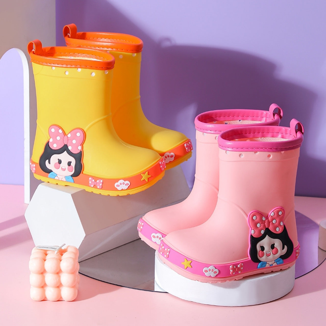 Girls' Kindergarten Non-slip Princess Rain Boots PureLittleBloom.Co