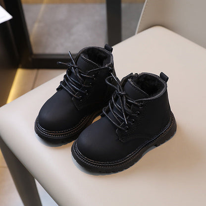 Big Cotton Boys' Fashion Martin Boots Side Zipper PureLittleBloom.Co