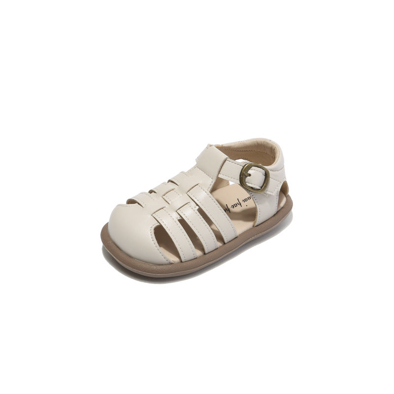 Girls' Closed Toe Children's Shoes Toddler Shoes Woven Hollowed Roman Shoes PureLittleBloom.Co