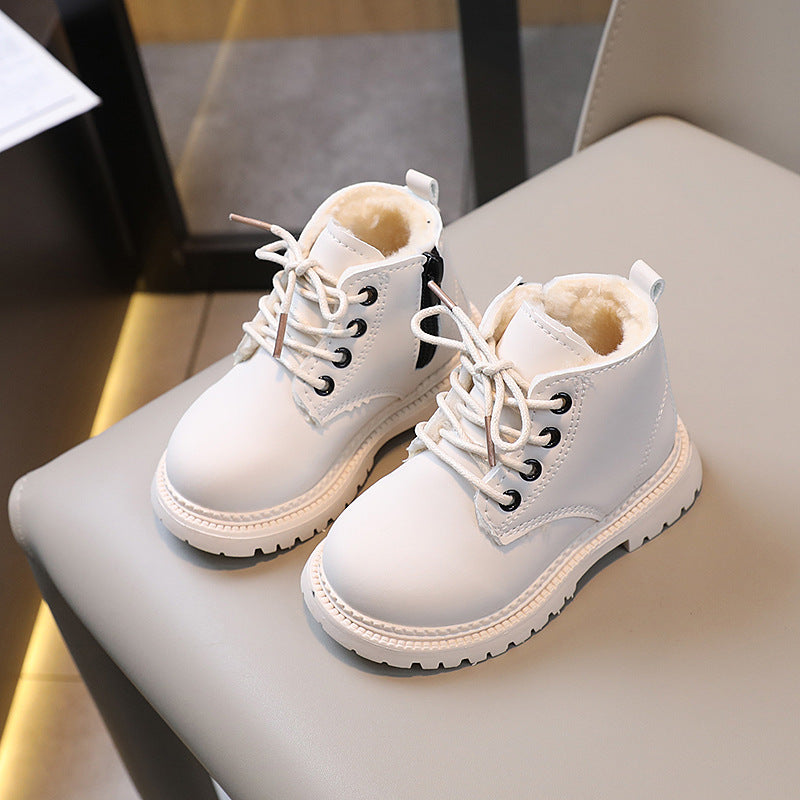 Big Cotton Boys' Fashion Martin Boots Side Zipper PureLittleBloom.Co