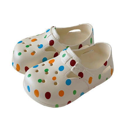 Cute Polka Dot Children's Toe Cap Sandals PureLittleBloom.Co