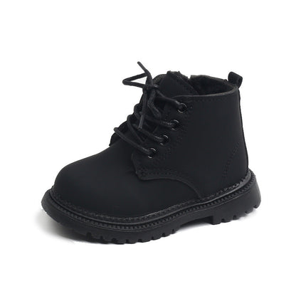 Big Cotton Boys' Fashion Martin Boots Side Zipper PureLittleBloom.Co