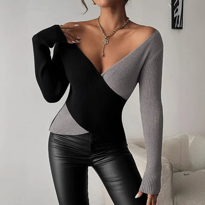 Women's Mixed Color Stripe Knitwear PureLittleBloom.Co